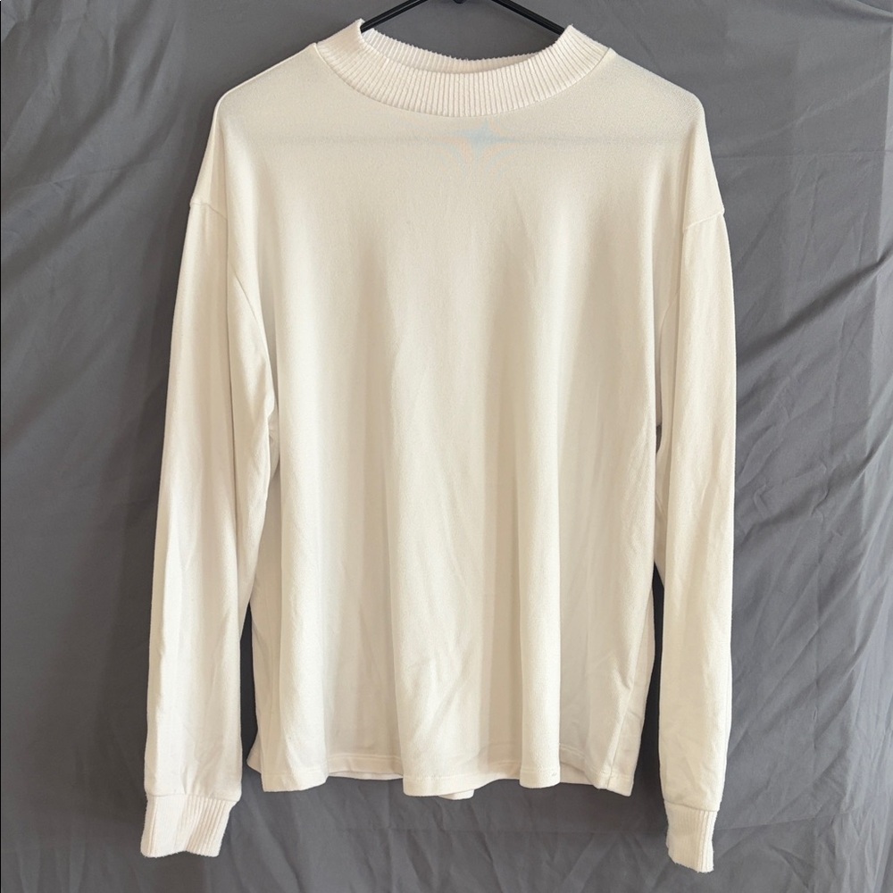 a.n.a Men's Off-White Long Sleeve Tee